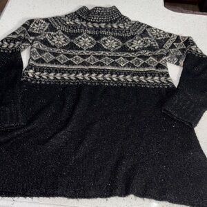 Style & Co. Black and Cream Cowl Neck sweater Dress